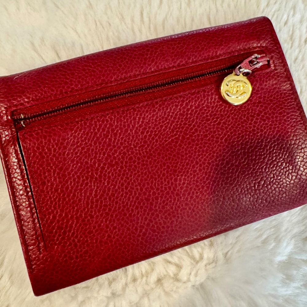 Chanel Red Caviar Wallet - Picture 4 of 10